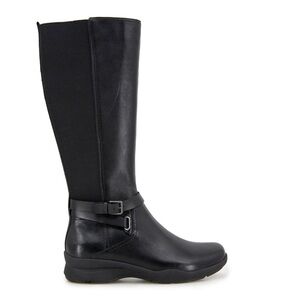 Jambu Taylor black leather knee-high boots